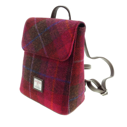 Tummel Mini Backpack Deep Pink Red Tartan Col52